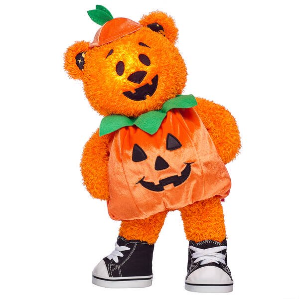 Build-A-Bear Is Selling A Bright Orange Pumpkin Bear That Glows In 