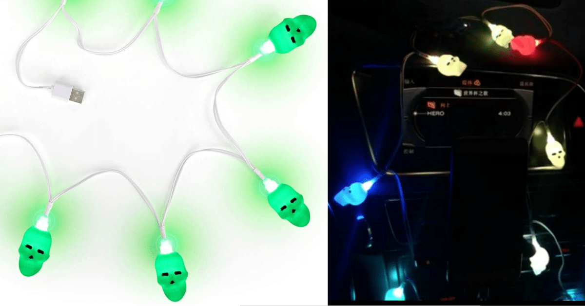 You Can Get A Skull Light Phone Charger For The Person Who Loves Halloween