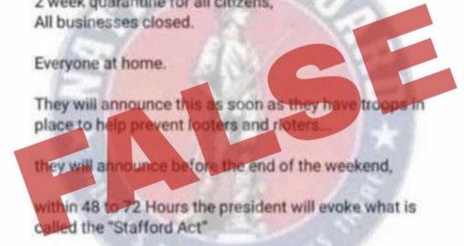 No, The National Guard Did Not Say There Is A Mandatory Nationwide Quarantine