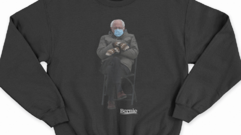 Bernie Sanders Viral Meme Image Is Now A Sweatshirt Raising Money For Charity