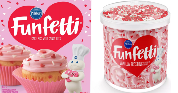 Pillsbury Funfetti Valentine’s Day Cake Mix And Frosting Are Here To Help You Bake Your Heart Out