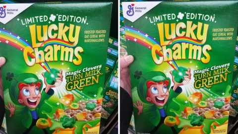 You Can Now Get Lucky Charm Cereal That Makes Your Milk Turn Green With Magic Clover Cereal Pieces
