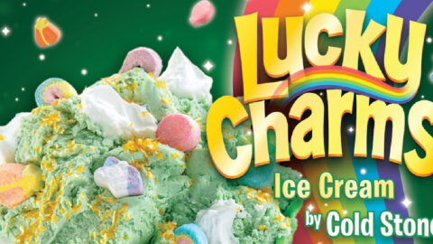 Cold Stone Has A Lucky Charms Ice Cream Covered In Gold Glitter Just In Time For St. Patrick’s Day