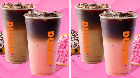 Dunkin’ Just Released Their Valentine’s Day Menu And It Includes The Ombre Pink Velvet Macchiato