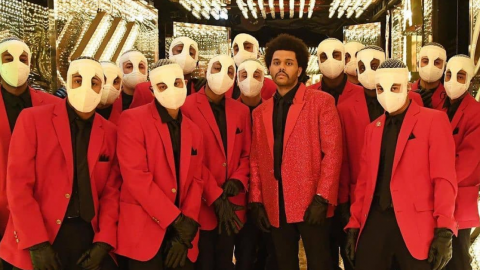 Here’s Why Everyone Was Wearing Face Bandages During The Weeknd’s Super Bowl Performance