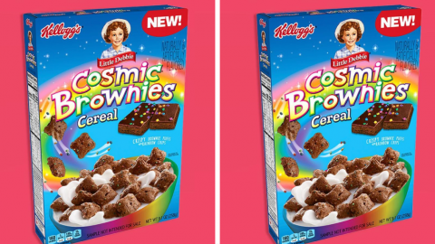 Little Debbie’s Cosmic Brownie Cereal Now Exists With Tiny Brownie Puffs As Cereal Pieces