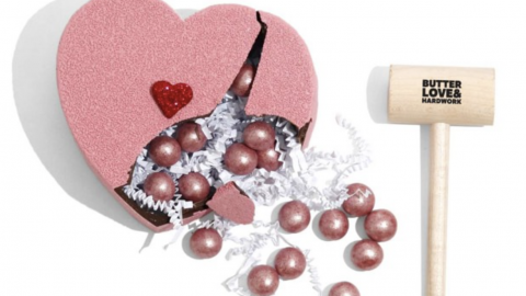 You Can Get A Pink Chocolate Heart That You Break With A Wooden Mallet Just Like The One Kim Kardashian Made