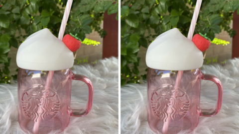 Starbucks Has A Strawberry Sundae Glass Mug That Is Giving Me Total Summer Vibes