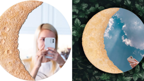 This Vintage Crescent Moon Mirror Is Perfect For The Person Who Loves Astronomy