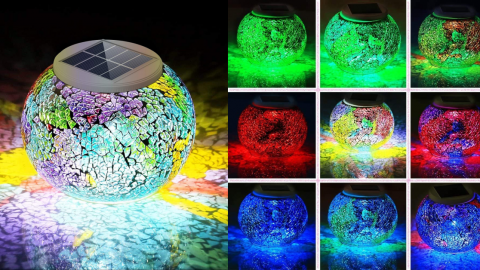 You Can Get Color Changing Mosaic Solar Lights That Are Absolutely Stunning For Your Patio