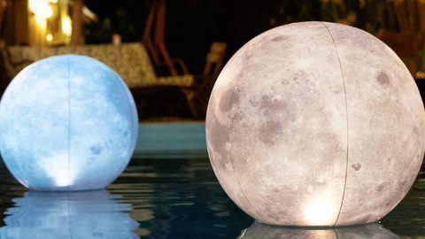 These Floating Solar Powered Moon Lights Are Perfect For A Night Relaxing In The Pool
