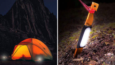These Battery Operated Tent Stake Lights Illuminate To Prevent Tripping At Night