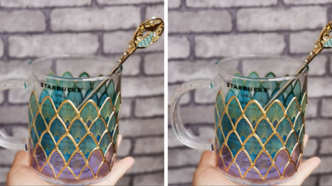 This Mermaid Scale Mug From Starbucks Looks Like It Came Straight From The Deep Sea