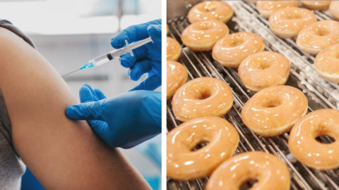 Krispy Kreme Is Giving COVID-19 Vaccinated People Free Doughnuts All Year Long