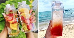 Everyone Is Obsessed With These Clear Milk Carton Water Bottles and I Need One Now