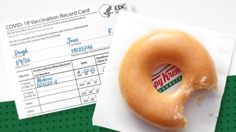 Krispy Kreme Wants To Reward You For Getting Your COVID-19 Vaccine With A Free Donut Every Day
