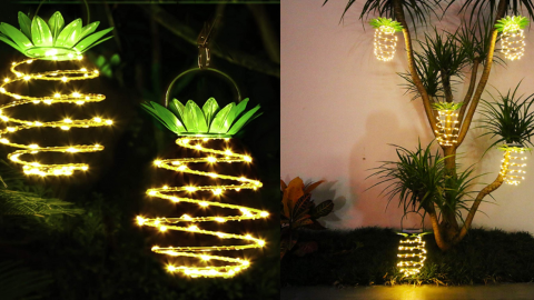You Can Get Solar Powered Pineapple Lamps That’ll Have You Feeling Tropical Vibes