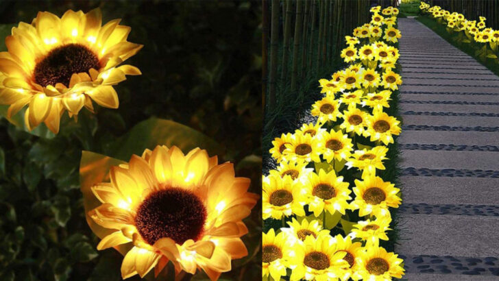 You Can Get Solar Powered Sunflower Lights And I Need Them Now