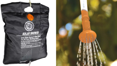 Target Is Selling A Solar Powered Shower Head That Is Perfect To Take Camping