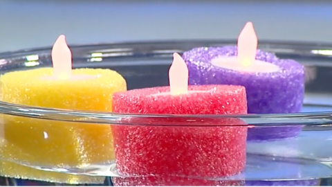 People Are Making Floating Candles Out Of Pool Noodles To Put In Their Pool
