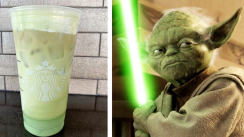 The Force Runs Strong in This Starbucks Jedi Iced Tea Latte