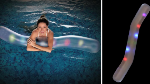 Home Depot Is Selling A Pool Noodle That Lights Up And It’s Perfect For Night Swimming