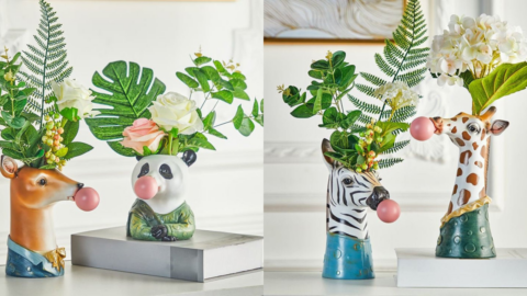 These Animals Blowing Bubblegum Vases Will Make You Smile Every Time You See Them
