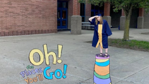 This Dr. Seuss Inspired Chalk Drawing Makes The Perfect Photo Opp For Graduating Seniors