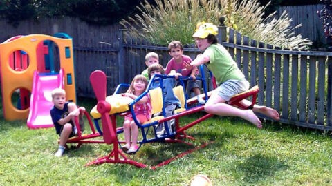 This Ace Flyer Teeter-Totter Is The Perfect Imagination Play Station For Up To 7 Kids At Once