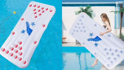 This Beer Pong Pool Float Is Everything You Need For The Ultimate Adult Pool Party