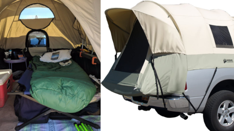 This Canvas Truck Bed Tent Allows You To Camp Out Anywhere Your Truck Can Go