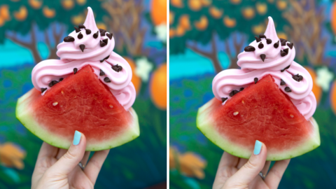 Disney World Released A Pink Dole Whip Stuffed In The Center Of A Watermelon Wedge and I Need It