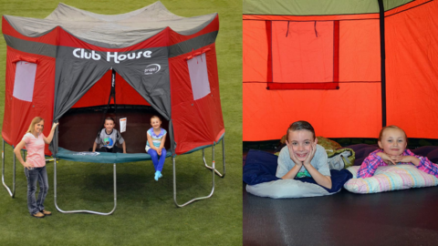 This Tent Cover Turns Your Trampoline Into A Clubhouse That Your Kids Can Camp In Outside