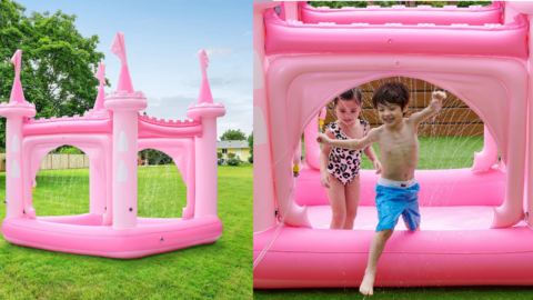 You Can Get A Giant Inflatable Castle Complete With A Pool and Sprinklers To Keep Your Kids Cool This Summer