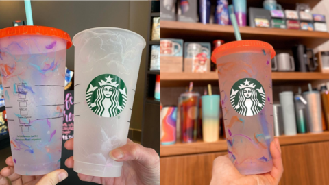 Starbucks Is Selling A $3 Color Changing Rainbow Confetti Cup Just In Time For Pride Month