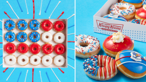 Krispy Kreme Has Just Released Red, White, And Blue Doughnuts For The Fourth Of July