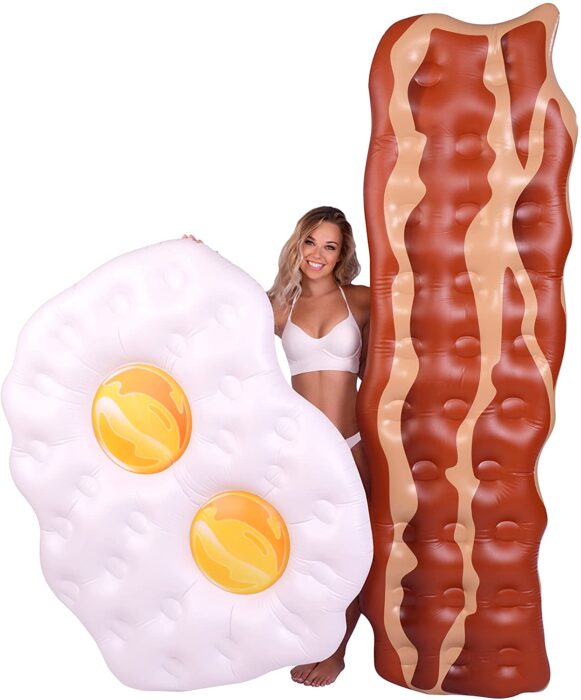 Bacon Float Start Your Summer Day Off Right With These Bacon And Eggs Pool Floats