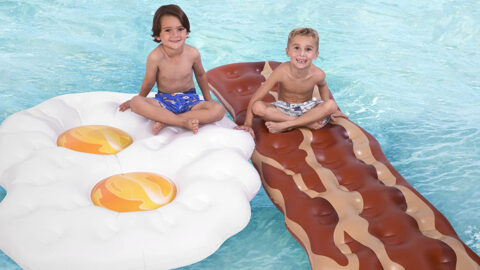 Start Your Summer Day Off Right With These Bacon And Eggs Pool Floats