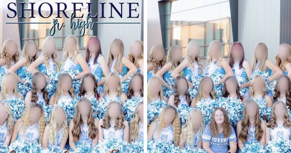 A Junior High Cheerleader With Down Syndrome Was Left Out Of Her Yearbook Cheerleading Team Photo And This Makes Me So Sad