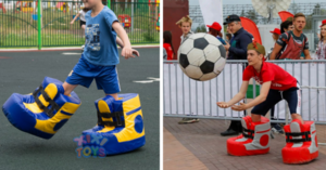 These Giant Inflatable Bouncy Shoes Will Take Outdoor Games To New Heights