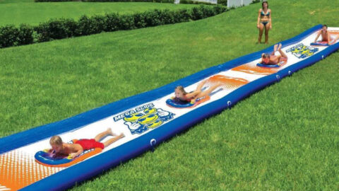You Can Get A 25 Foot Mega Water Slide Complete With A Mini Surf Board So You Can Cool Off During The Summer Heat