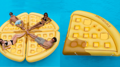These Waffle Slice Pool Floats Can Be Connected So You Can Float With Friends