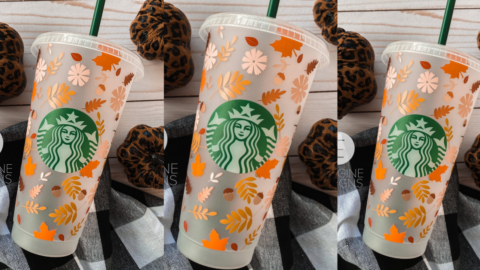 You Can Get A Gorgeous Starbucks Autumn Leaves Cold Cup To Get In The Mood For Fall