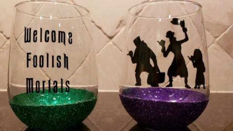 These Haunted Mansion Hitchhiking Ghost Wine Glasses Are Perfect For Any Foolish Mortal