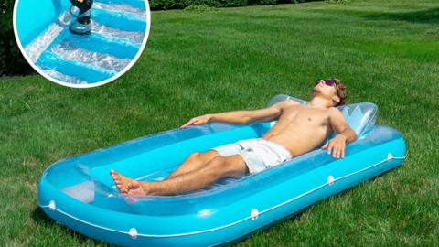 You Can Get An Inflatable Sunbathing Tub That Is Perfect For Those Without A Pool