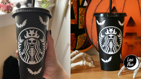 This Starbucks Inspired Matte Black Skeletal Mermaid Cold Cup Is At The Top Of My Must Have List