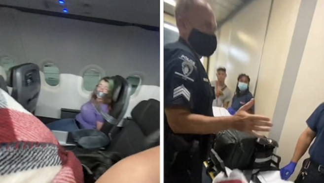 A Woman Was Duct Taped To A Seat After Trying To Open The Door To A Plane Mid-Flight