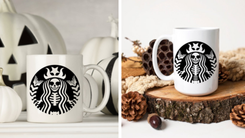 This Starbucks Inspired Skeletal Mermaid Mug Is At The Top Of My Must Have List
