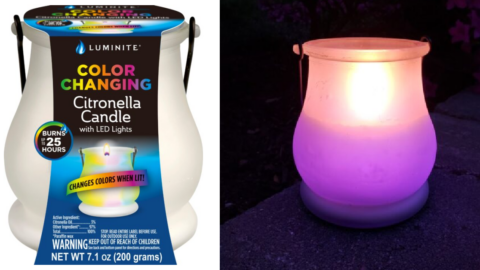 You Can Get A Color Changing Citronella Candle To Keep The Bugs Away In Style