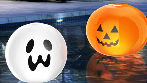 These Inflatable Halloween Lights Decorate Your Pool With Pumpkins And Ghosts